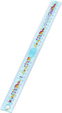 Orange Oxford Geo Folding Ruler, a plastic measuring tool with clear markings and foldable design for precise measurements.