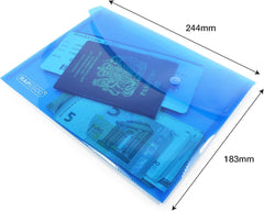 Rapesco Eco Popper Wallet, A5 - Transparent Assorted Colours (Pack 25)