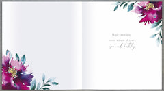 70th Birthday Card Pastel Florals