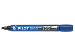 Pilot 100 Permanent Marker Bullet Tip Fine 1.0mm Line Blue (Pack 12) - 4902505511110