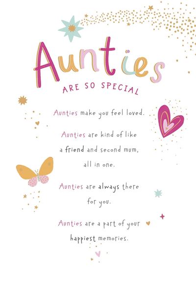 Birthday Card for Auntie Special Sentimental Design
