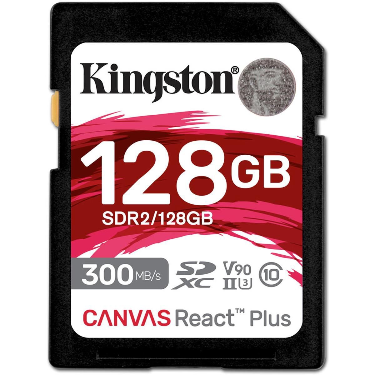 Kingston Technology Canvas React Plus 128GB UHS-II Class 10 Memory Card