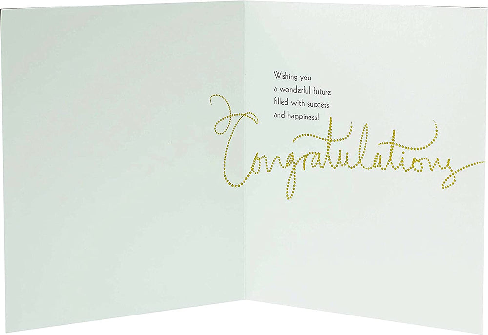 Elegant Foil and Embossed Finish Graduation Card
