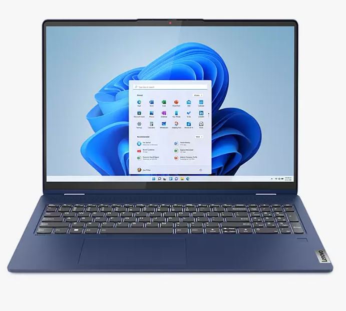 Lenovo IdeaPad Flex 5 16ABR8 16 Inch AMD Ryzen 5 7530U 8GB RAM 512GB SSD Windows 11 Home Abyss Blue
