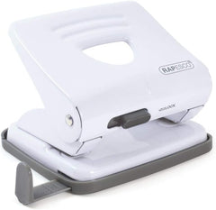 Rapesco 825 2-Hole Metal Punch, 25 Sheets - White
