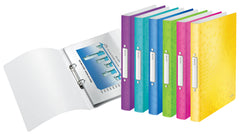 Leitz WOW Ring Binder Polypropylene 2 O-Ring A4 25mm Rings Assorted (Pack 12) 42570099 DD