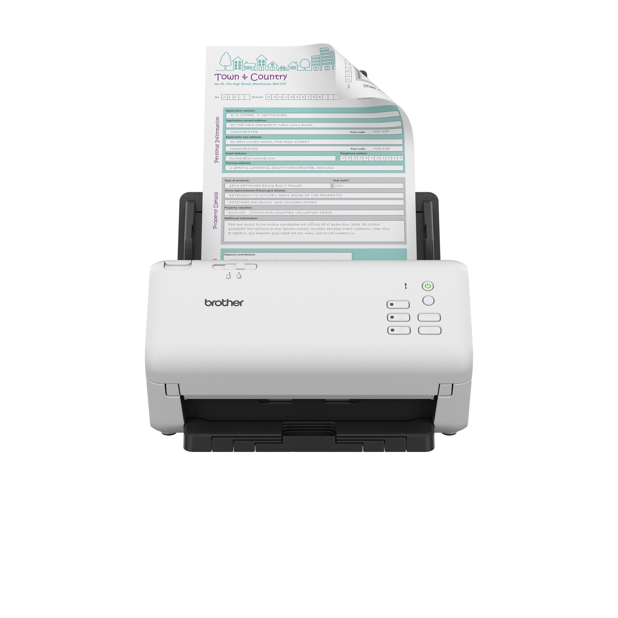 Brother ADS 4300N A4 600 x 600 DPI Desktop Document Scanner