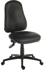 Ergo Comfort High Back PU Ergonomic Operator Office Chair without Arms Black - 9500-PU