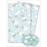 Love Heart & Flowers 2 Sheets & 2 Tags