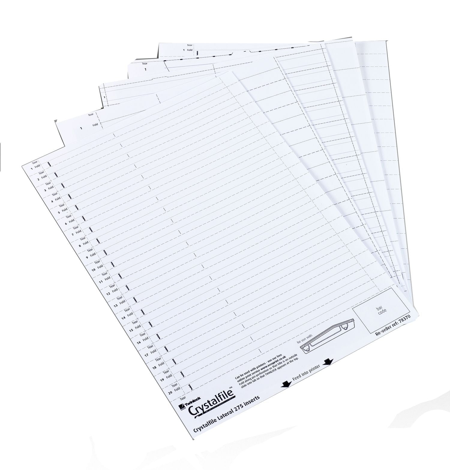 Rexel Crystalfile Suspension File Card Tab Inserts White (Pack 50) 78050