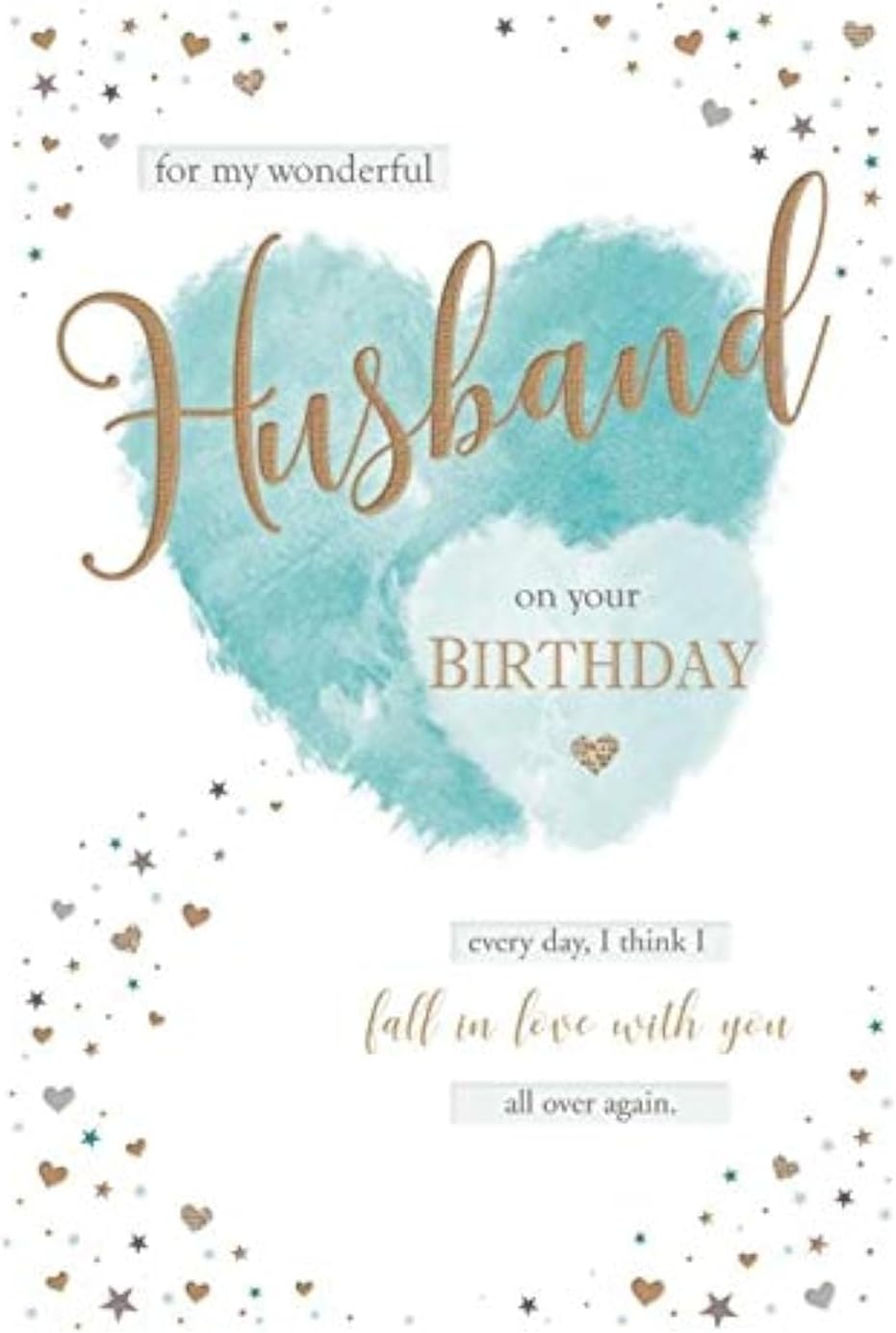 Paper Rose birthday greeting card with love message for husband, featuring a beautiful paper rose and heartfelt verse.