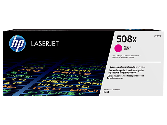 HP 508X Magenta High Yield Toner 9.5K pages for HP Color LaserJet Enterprise M552/M553/M577 - CF363X