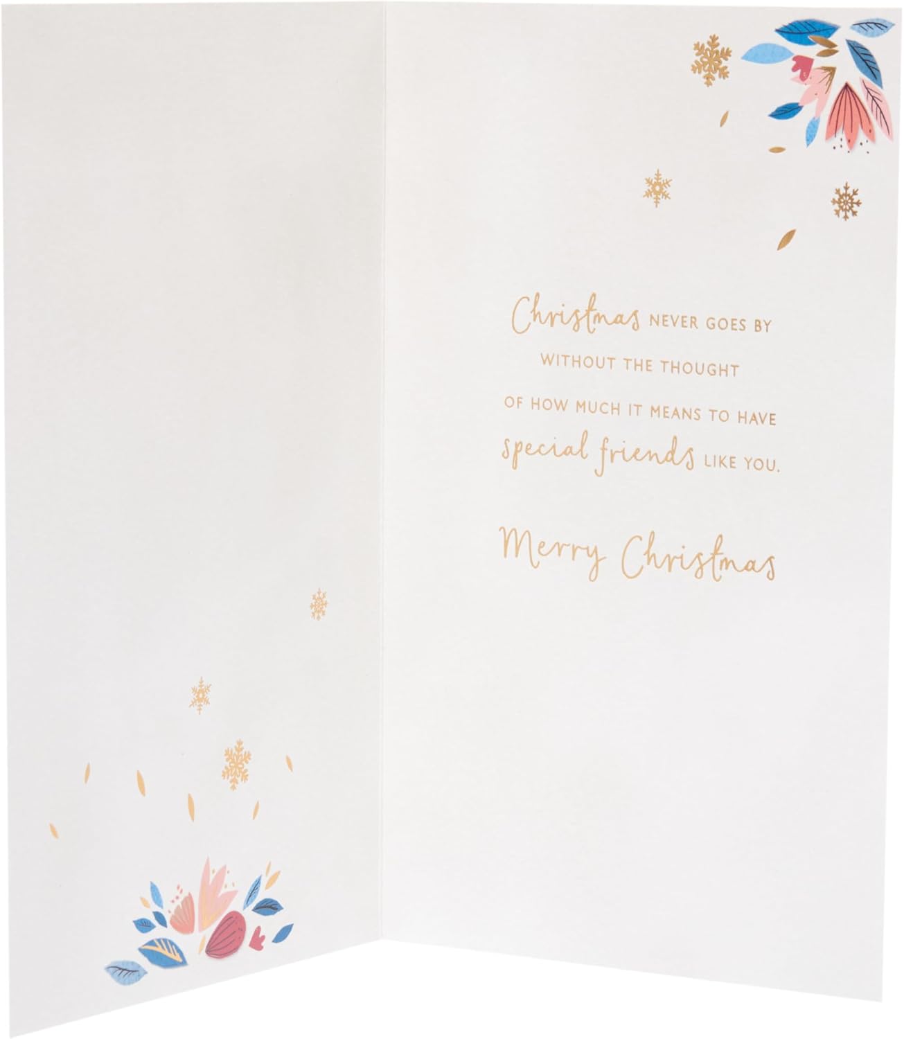 UK Greetings Christmas Card for Friends - Stockings & Heart Design