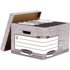 Fellowes Bankers Box System Large Heavy Duty R-Kive Storage Box Board Grey (Pack 10) 181201