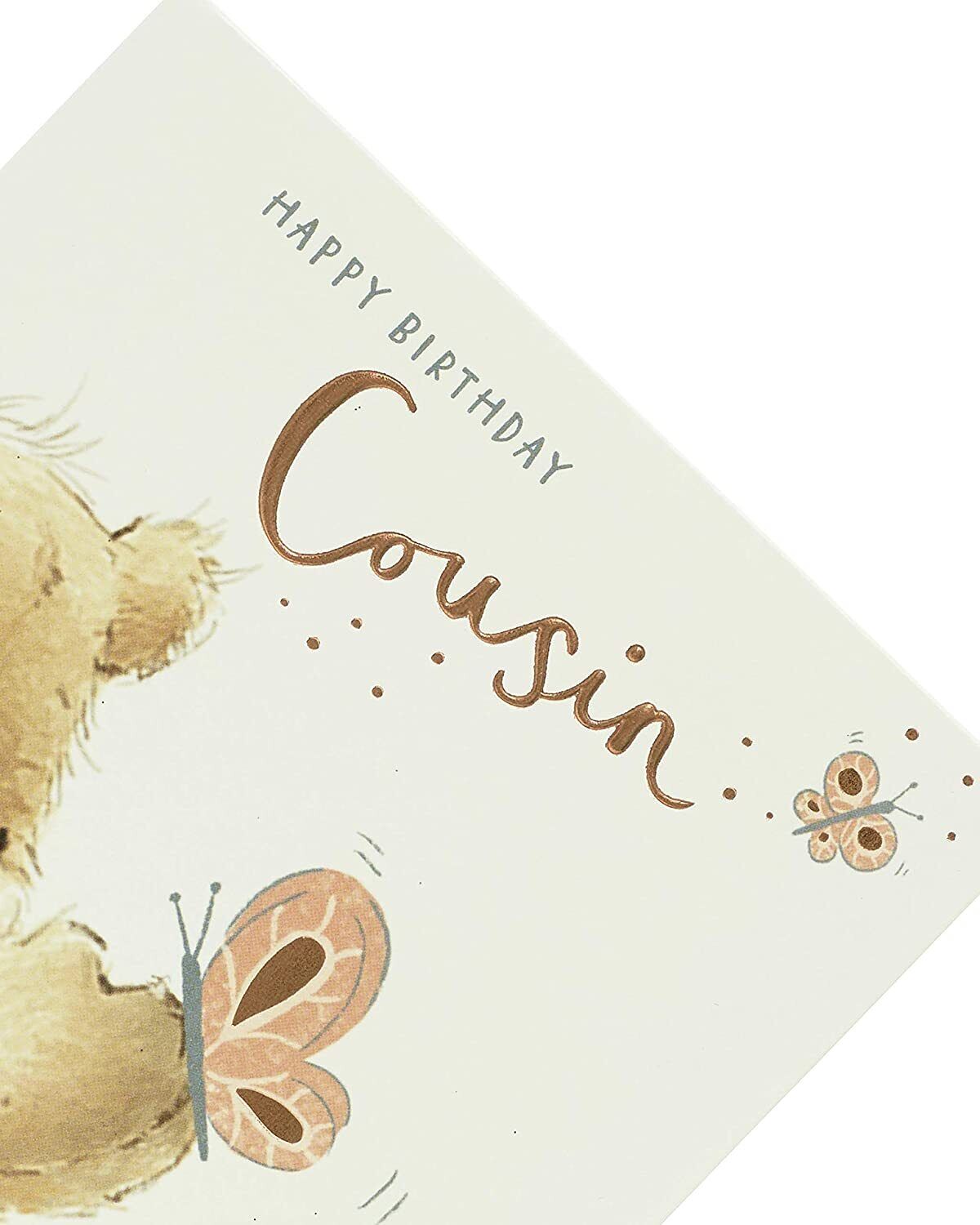 Happy Birthday Cousin Cute Teddy Bear Birthday Card