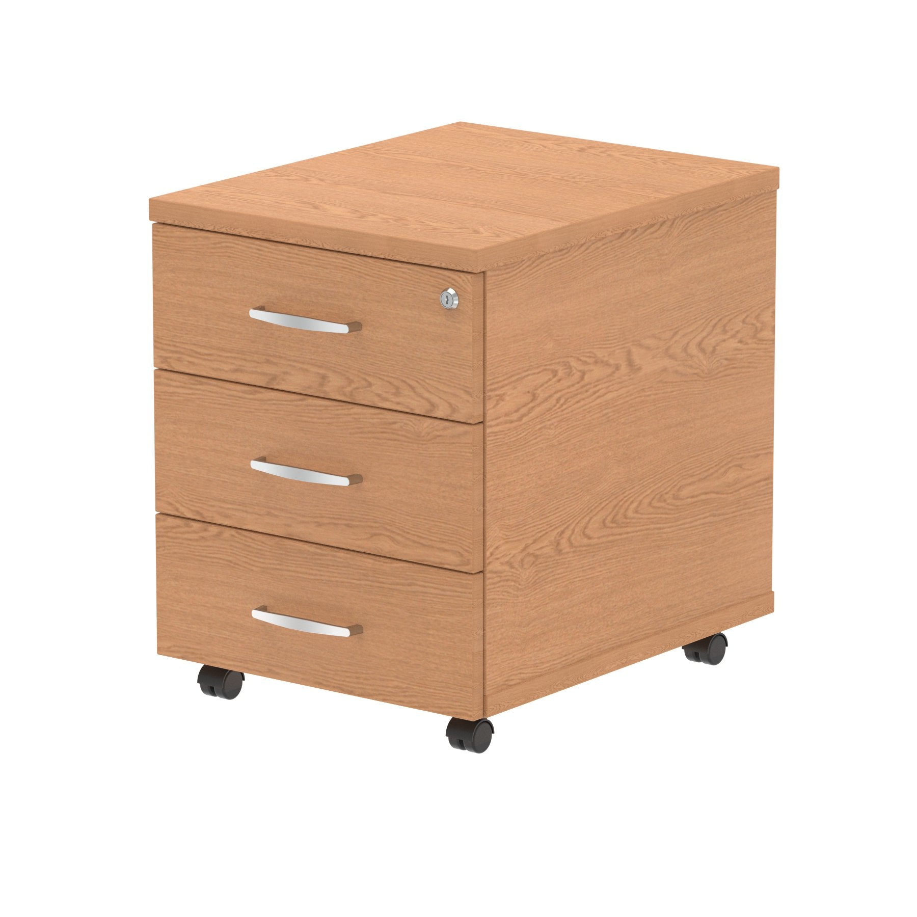 Impulse 3 Drawer Mobile Pedestal Oak I000773 DD