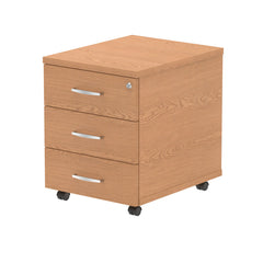 Impulse 3 Drawer Mobile Pedestal Oak I000773 DD