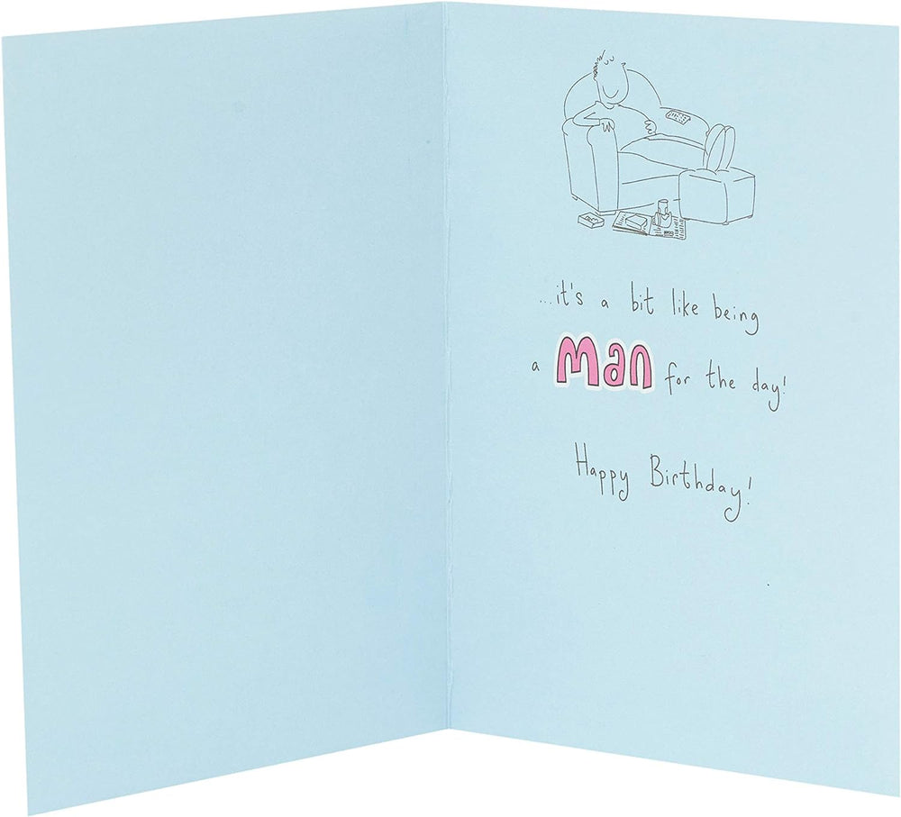 Lady of Leisure Humorous Giggles Girl Birthday Card