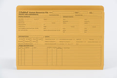 Guildhall Pre-Printed HR File Manilla 244x355mm 315gsm Yellow (Pack 50) - 211/1300Z