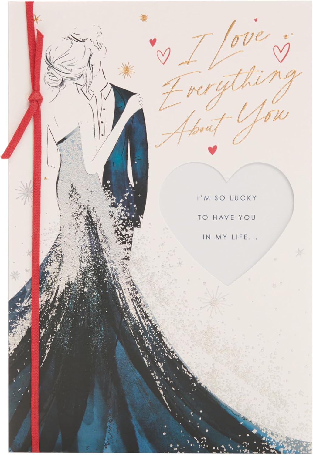 UK Greetings Valentine's Day Card For The One I Love - Stylish Design