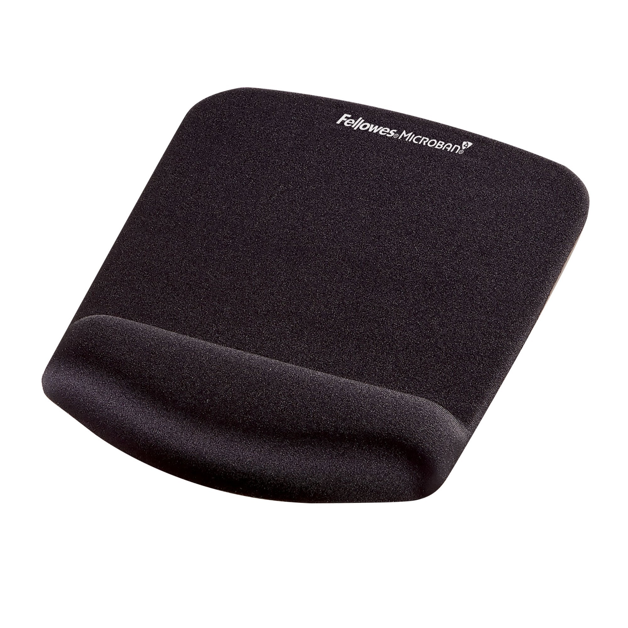 Fellowes PlushTouch Mouse Pad Wrist Rest Black 9252003