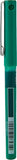 Green Pilot V5 Liquid Ink Rollerball pen with 0.5 mm tip, shown from a side view highlighting the pen's design and ink refill