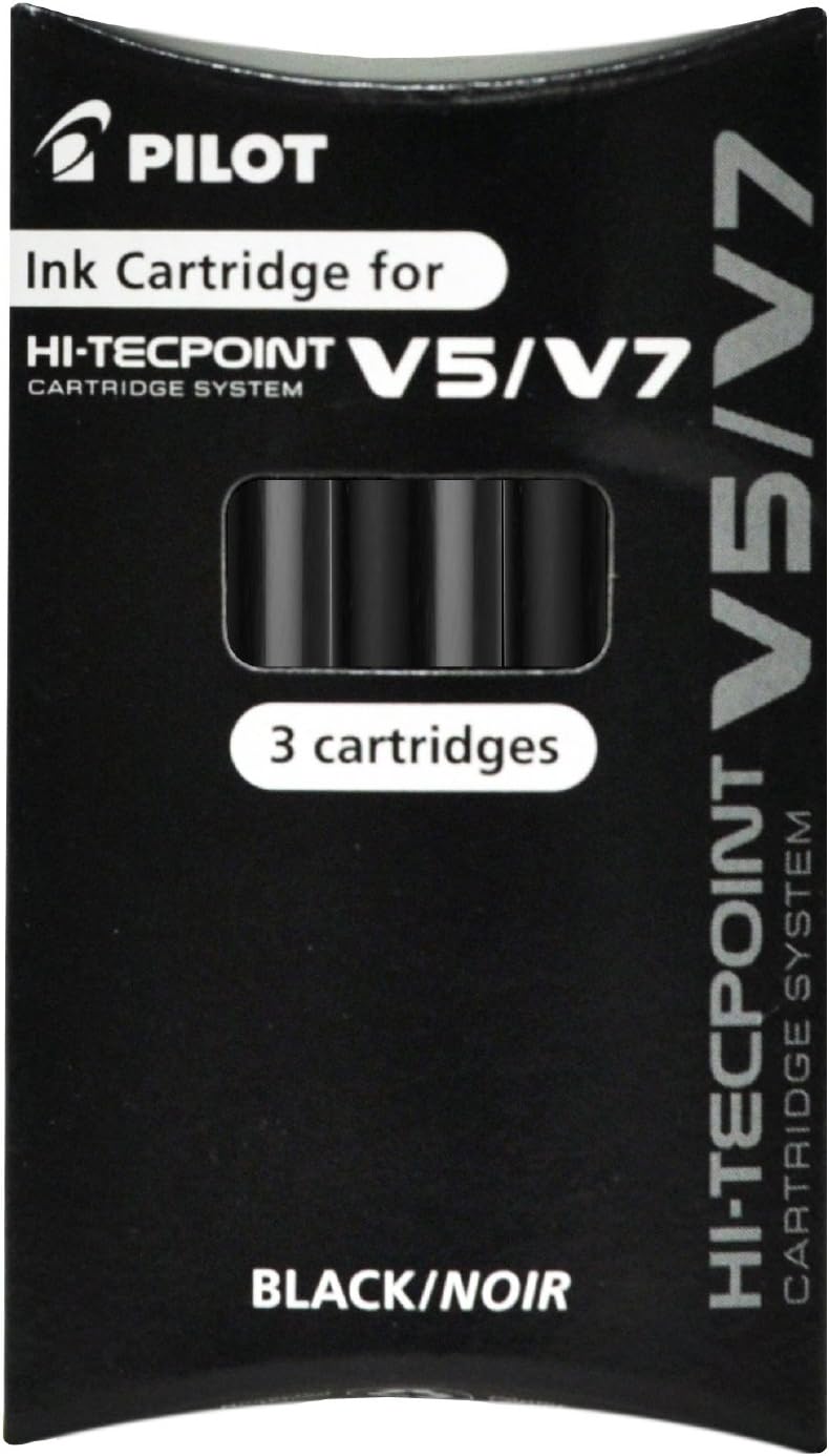 Pilot V7 Liquid Ink Rollerball pen with 0.7 mm tip in black ink, featuring a sleek design and comfortable grip.