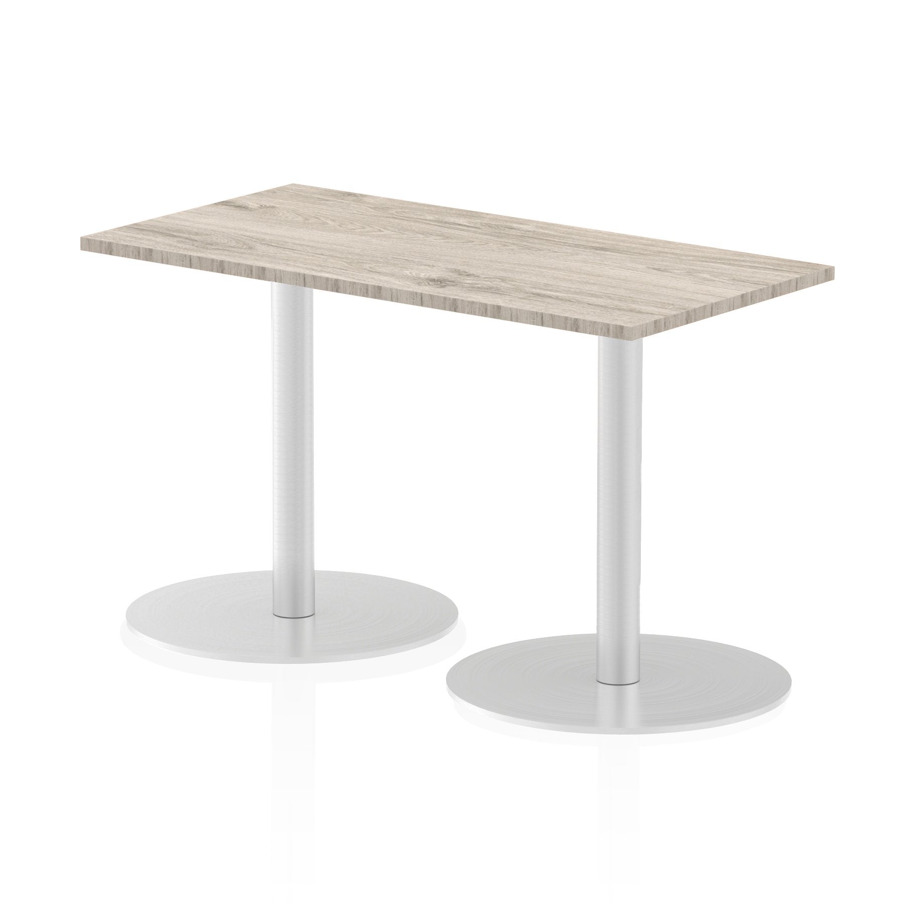 Dynamic Italia 1200 x 600mm Poseur Rectangular Table Grey Oak Top 725mm High Leg ITL0237 DD