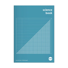 Rhino A4 Science Book 64 Page Page Feint Ruled 8mm With Margin With 1:5:10 Graph Ruling On Reverse (Pack 10) - SDSC1BU-2 DD