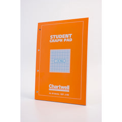 Chartwell Student A4 Graph Pad 1/5/10mm Grid 70gsm 50 Sheets White/Blue Gridded Paper (Pack 10) - J14BZ