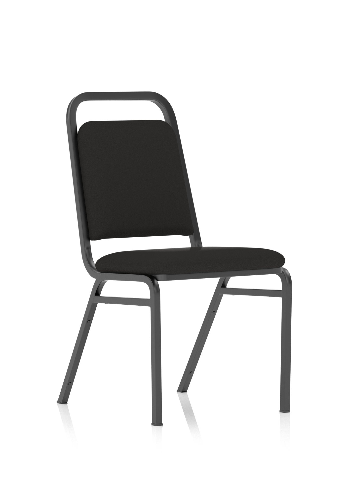 Banqueting Stacking Visitor Chair Black Frame Black Fabric BR000196 DD