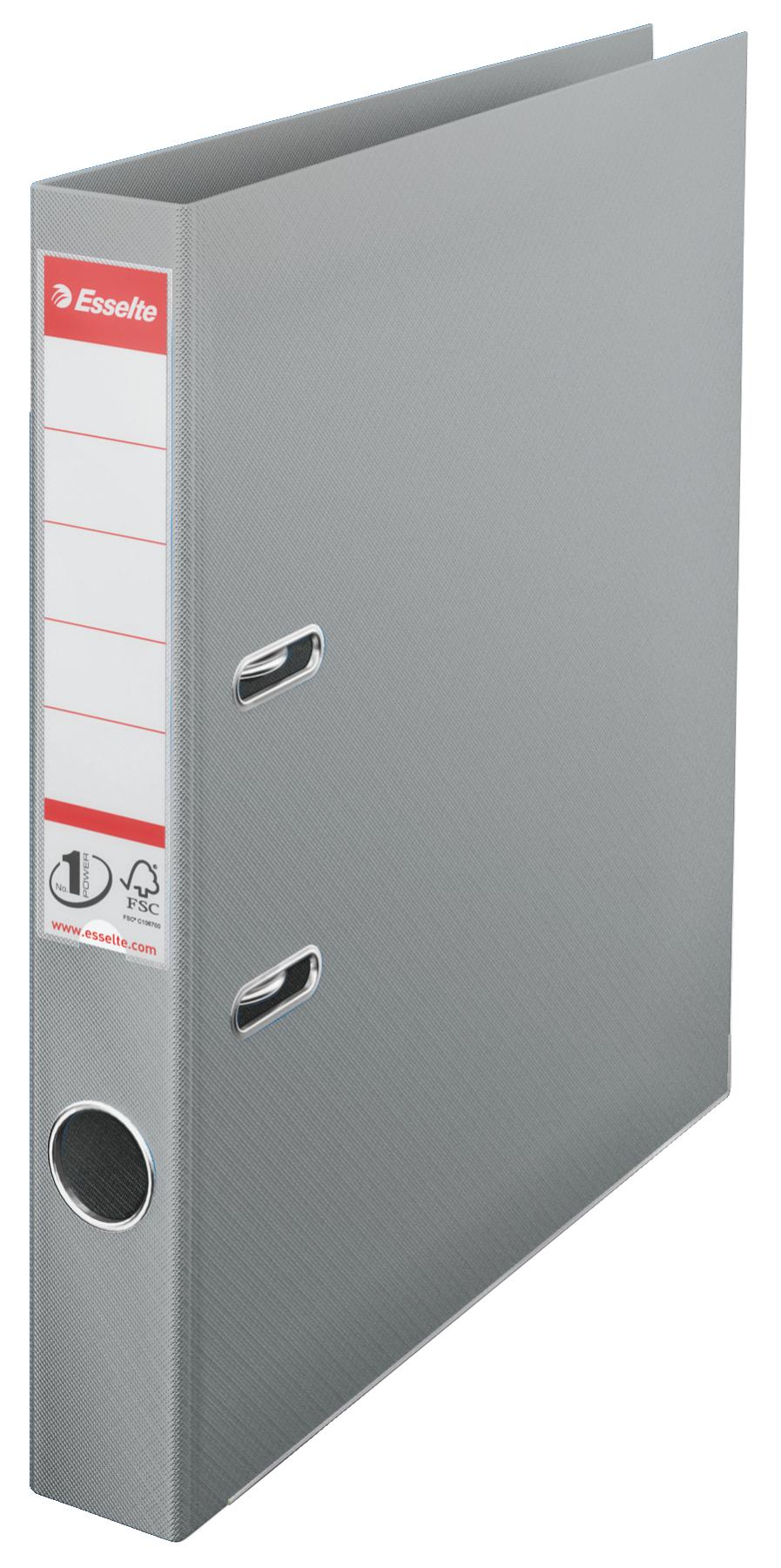 Esselte Lever Arch File No.1 Polypropylene A4 50mm Grey (Pack 10) - 811480