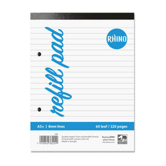Rhino Refill Pad A5 120 Page Headbound Feint Ruled 8mm (Pack 6) - H5F-0 DD