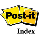 Post-it Repositionable Index Arrows in blue, green, pink, yellow, 12 x 43 mm, pack of 96 for organizing and marking documents.