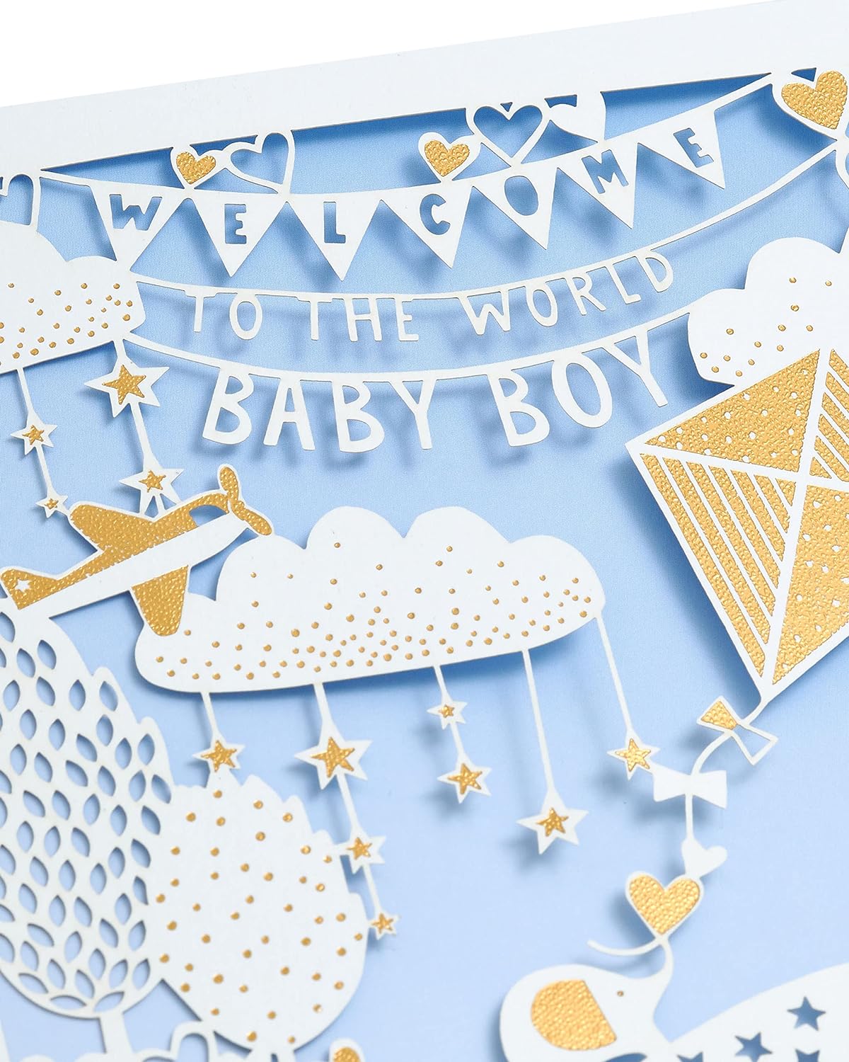 New Baby Boy Card - Lasercut Design