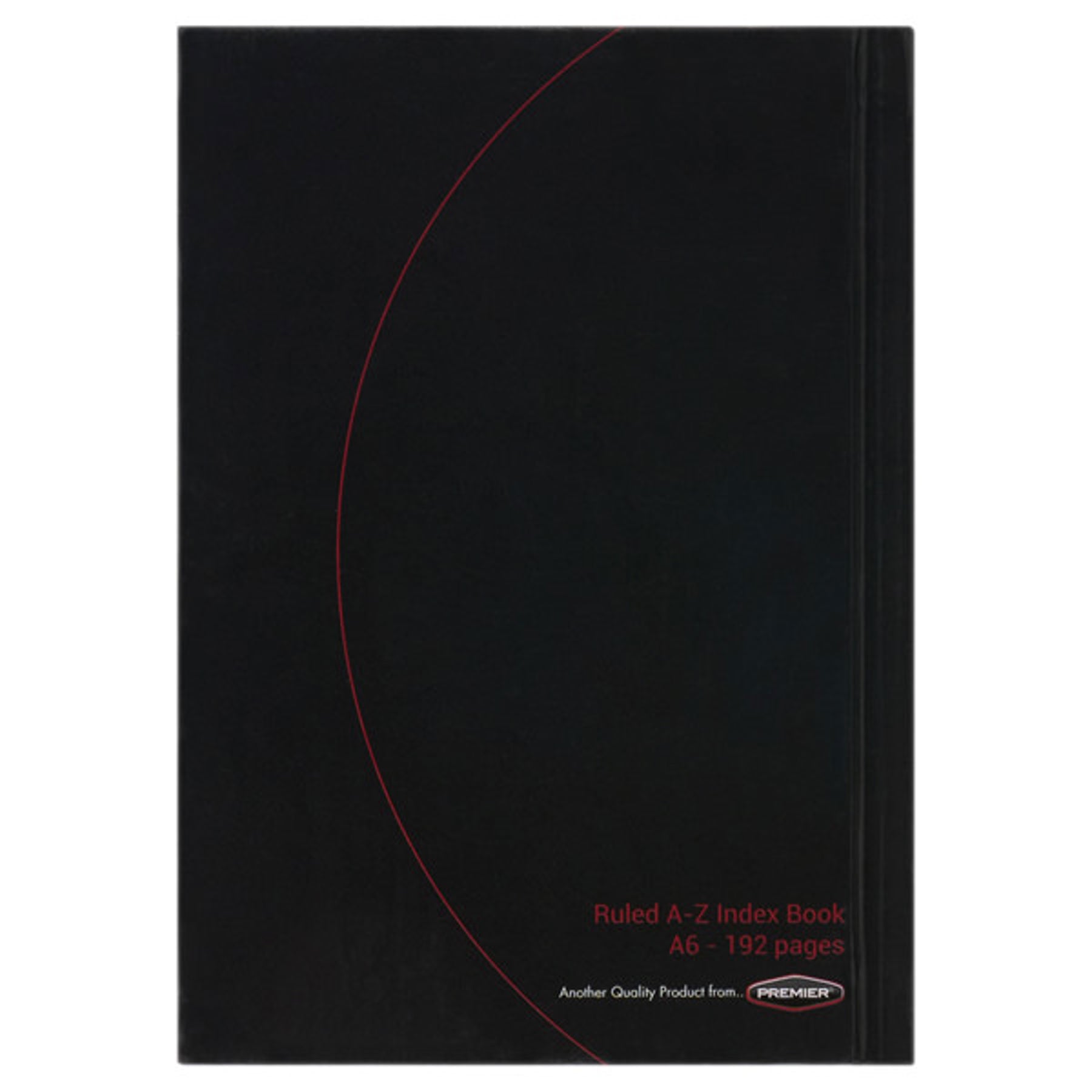 Premier Concept A6 192-page Az Index Book, compact notebook with lined pages for notes and organization.