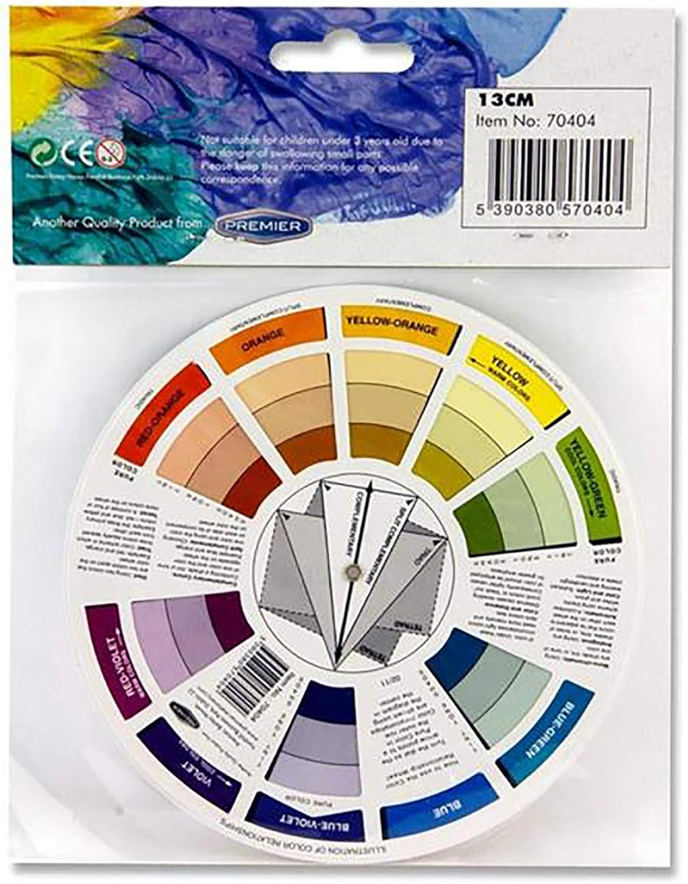 Premier Icon 13cm pocket colour wheel for office supplies, showing vibrant color sections and compact design.