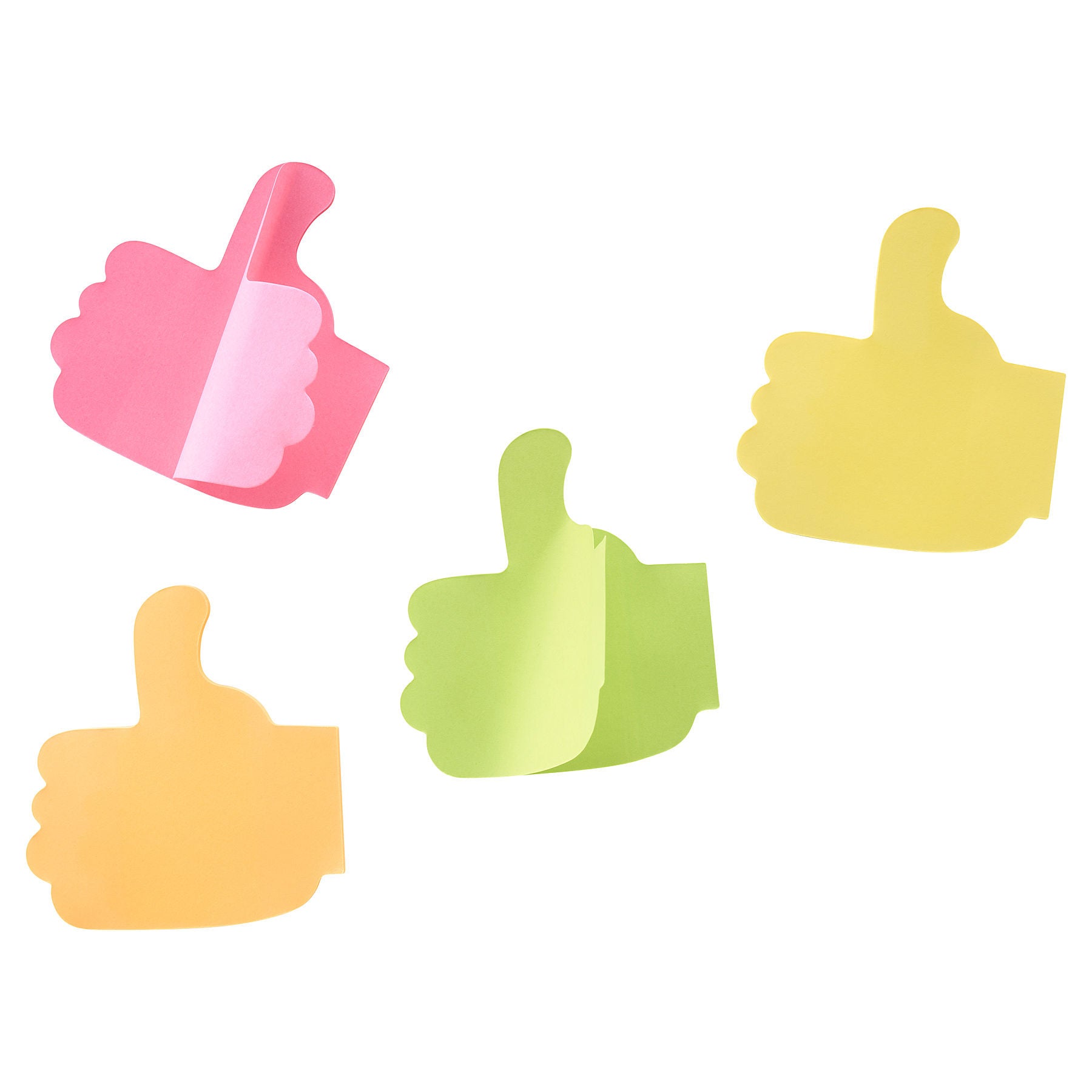 Premier Stik Ie Card 100 novelty flag sticky notes with thumbs up design, ideal for marking pages and adding fun to stationery.