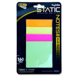 Premier Stik ie Card static notes, 4 x 40 sheets, 75x75mm sticky notes for organization and reminders.