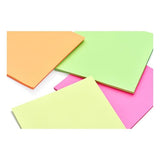 Premier Stik Ie Card static notes, 4 x 40 sheets of 75x75mm sticky notes, showing bright yellow surfaces and compact size.