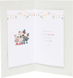 Christmas Greeting Card for Daughter, Son-in-Law and Family – Cute Boofle Embellished Festive Design
