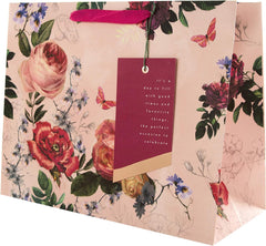 Elegant Floral Design Large Gift Bag