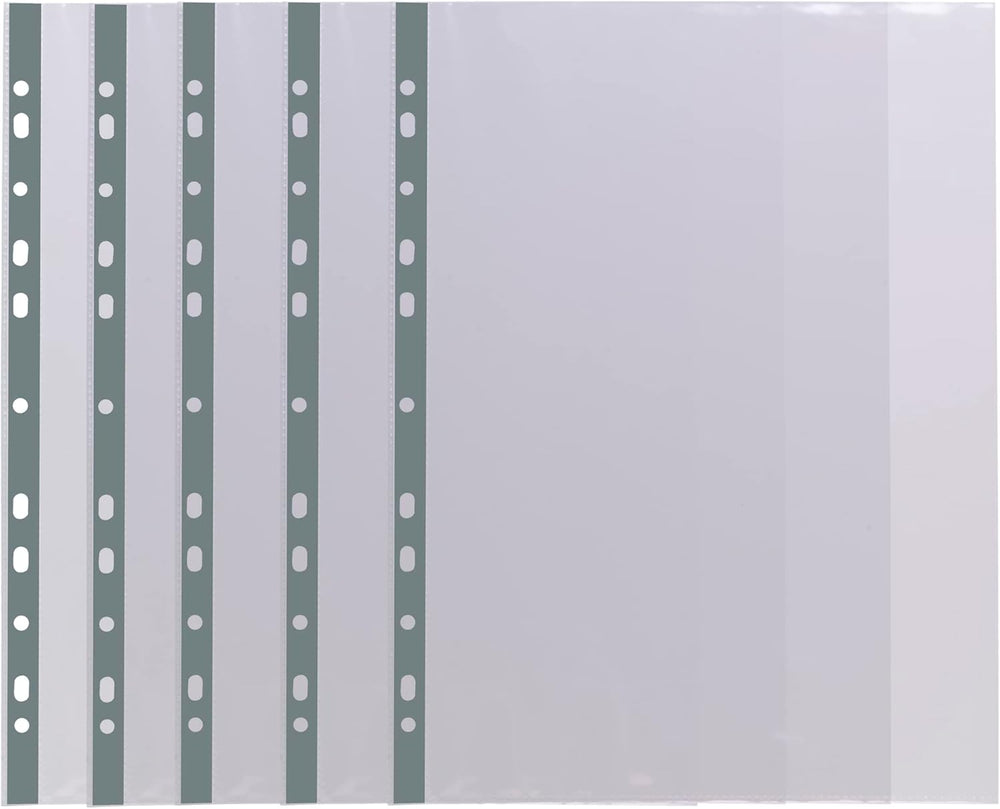 Pack of 100 A4 100% Recycled Premier Multi-Punched Pockets – 90 Microns, Durable & Eco-Friendly