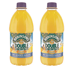 Robinsons Double Concentrate No Added Sugar Orange Squash 1.75 Litre (Pack 2) - 0402046
