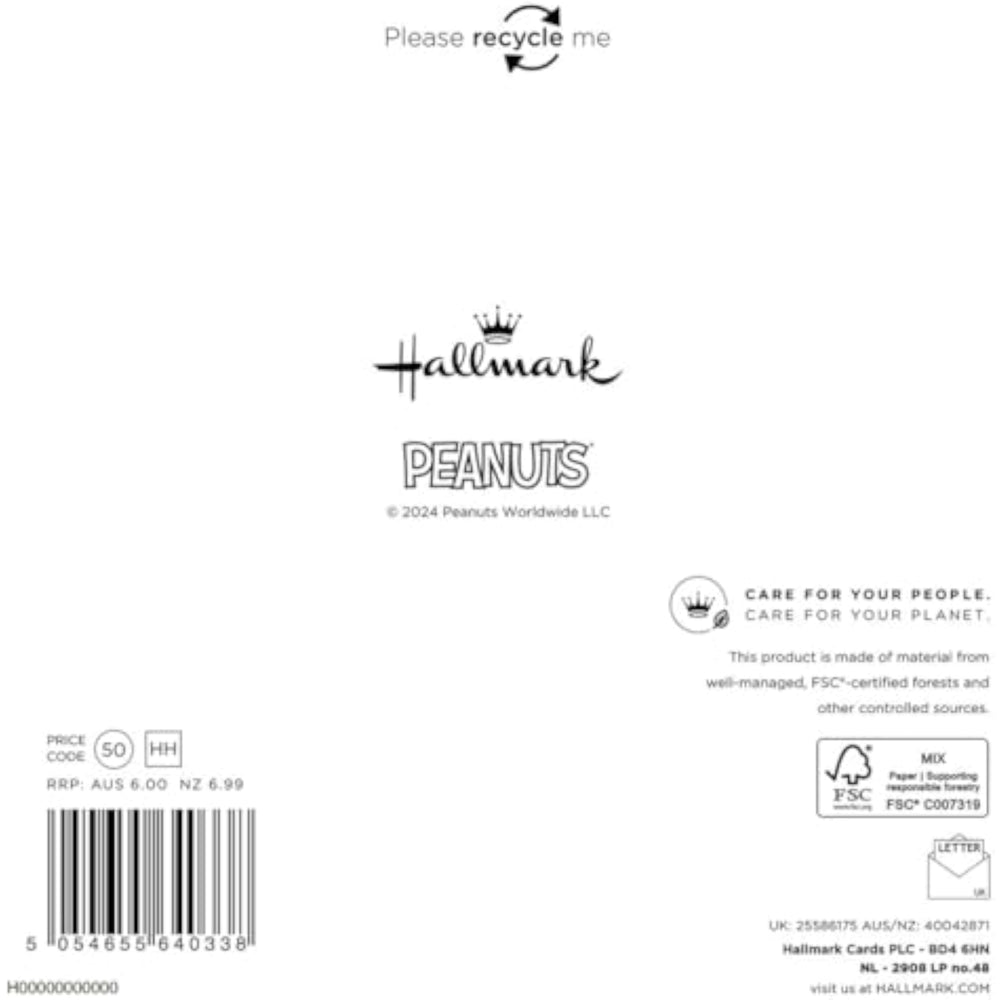 Cards Hallmark Peanuts Snoopy Wife Birthday My Amazing Wife Just wanted to tell you...