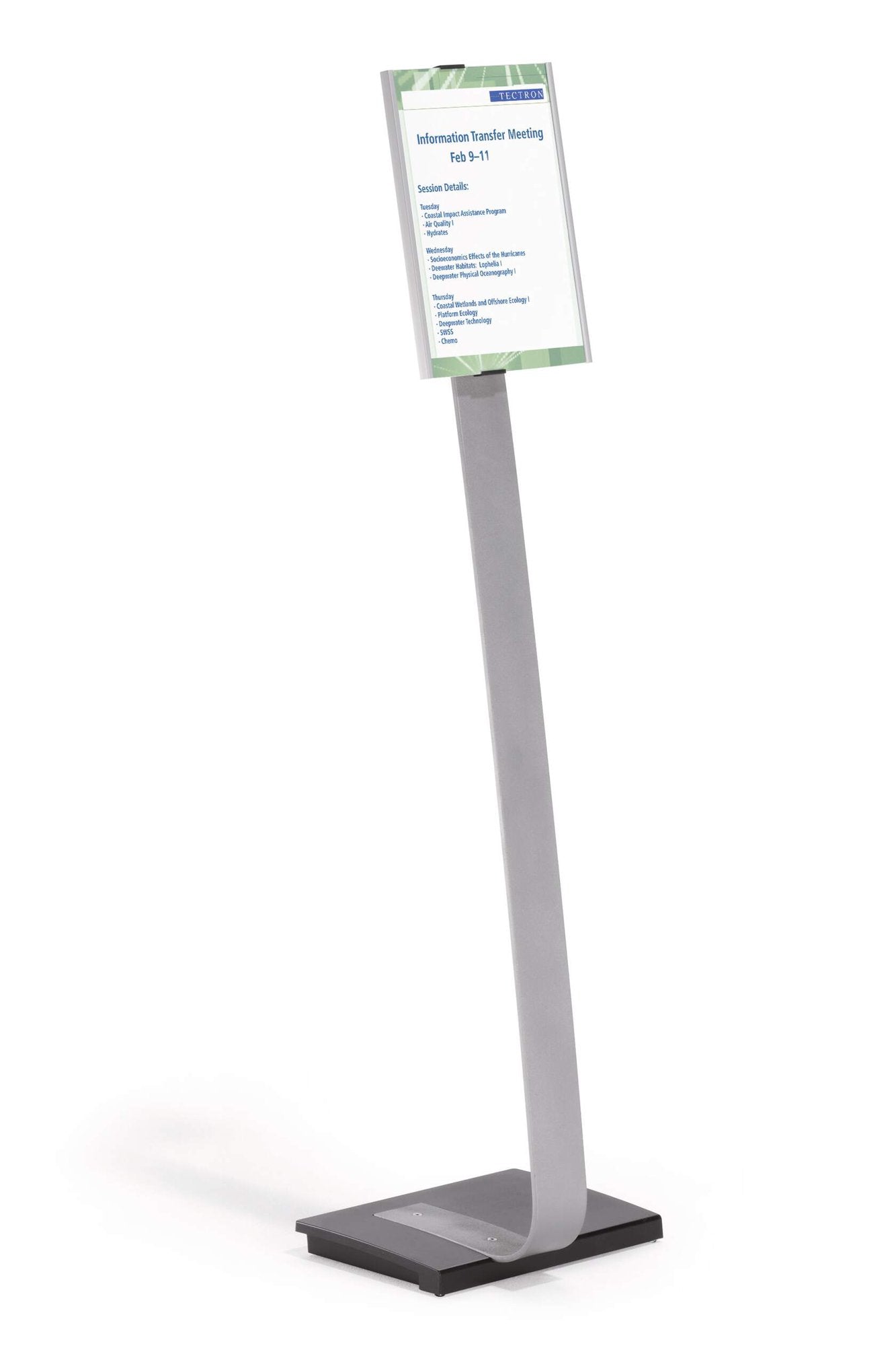 Durable Aluminium Info Sign Stand with Cast Iron Base & Acrylic A4 Panel - 481223 DD