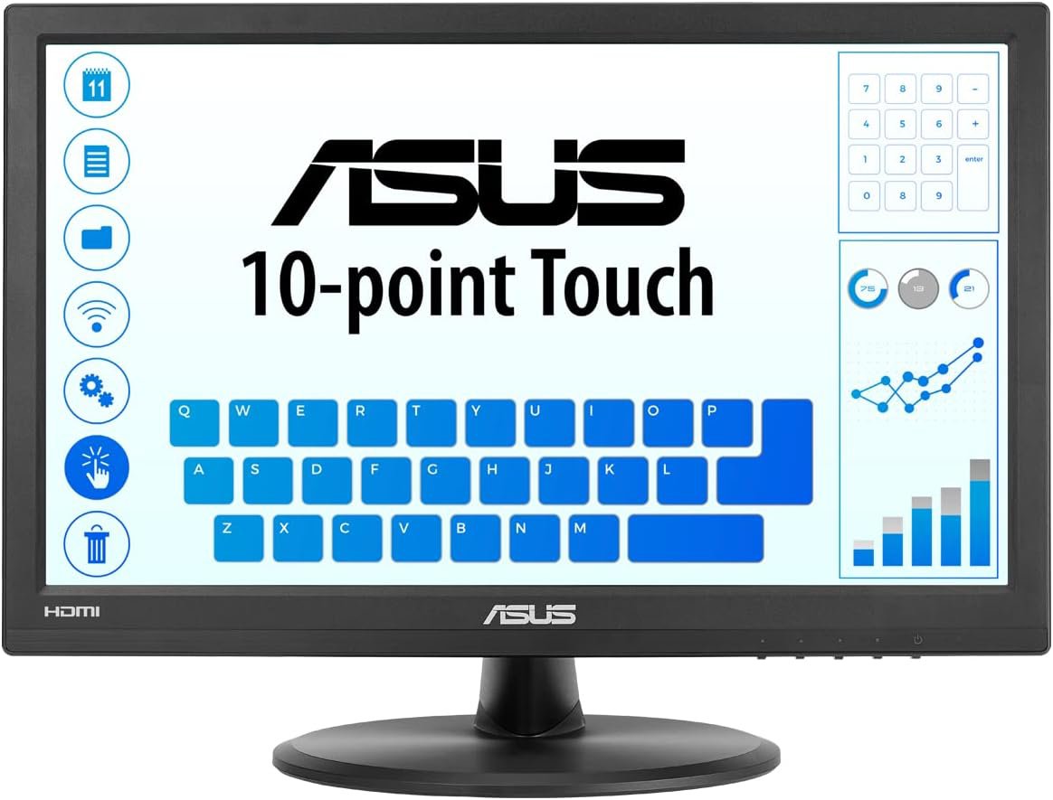 ASUS VT168HR 15.6 Inch Touchscreen 1366 x 768 Pixels WXGA HDMI VGA Monitor