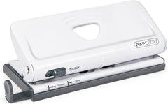 Rapesco 1321 Adjustable 6-Hole Organiser/Diary Punch, 10 Sheet Capacity, White