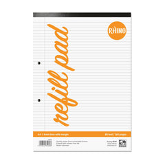 Rhino A4 Refill Pad 160 Page Feint Ruled 6mm With Margin (Pack 6) - HANM-4 DD