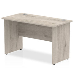 Impulse 1200 x 600mm Straight Desk Grey Oak Top Panel End Leg I003086 DD
